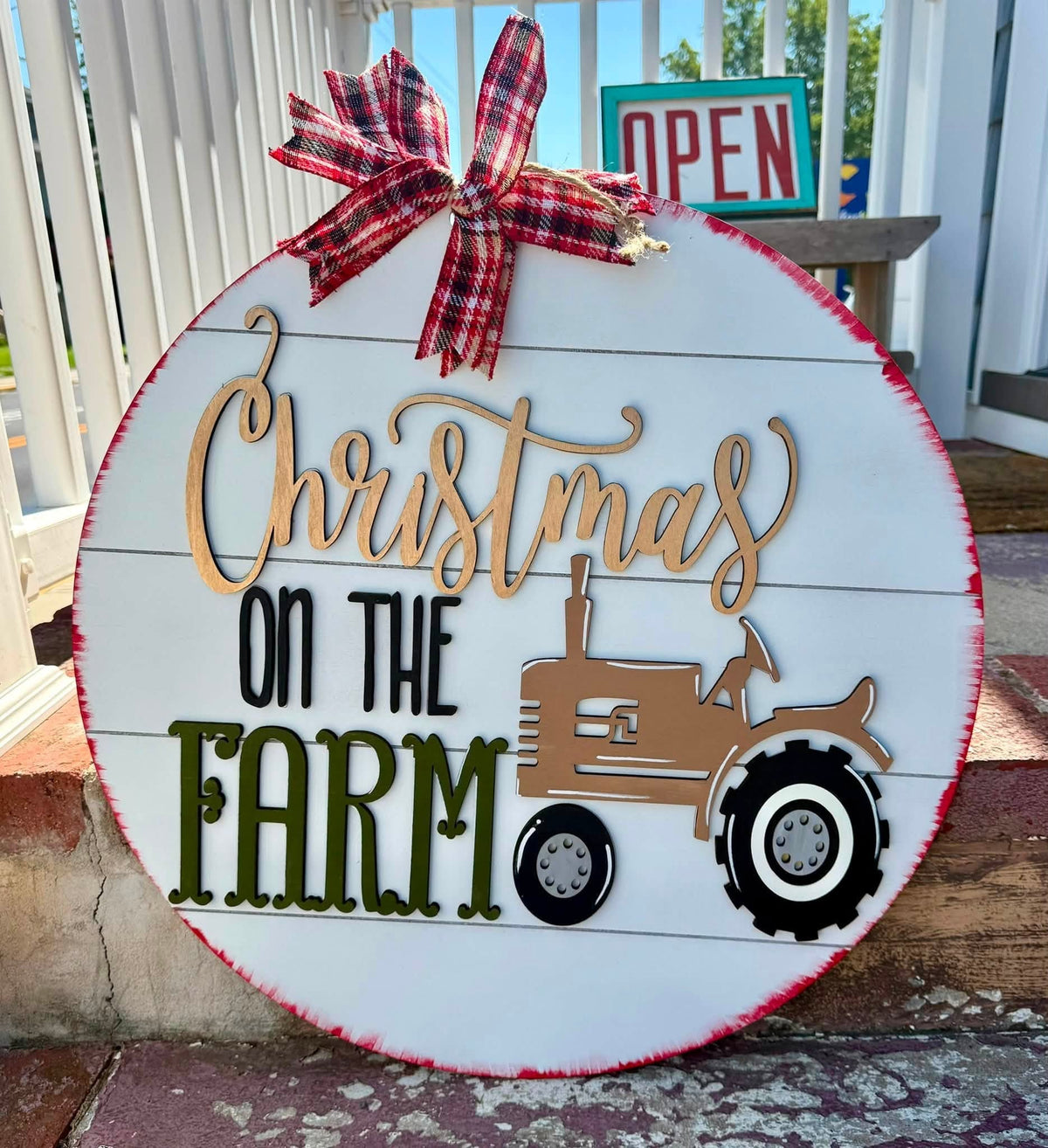DIY Christmas on the Farm with Tractor Shiplap Door Hanger, Unfinished