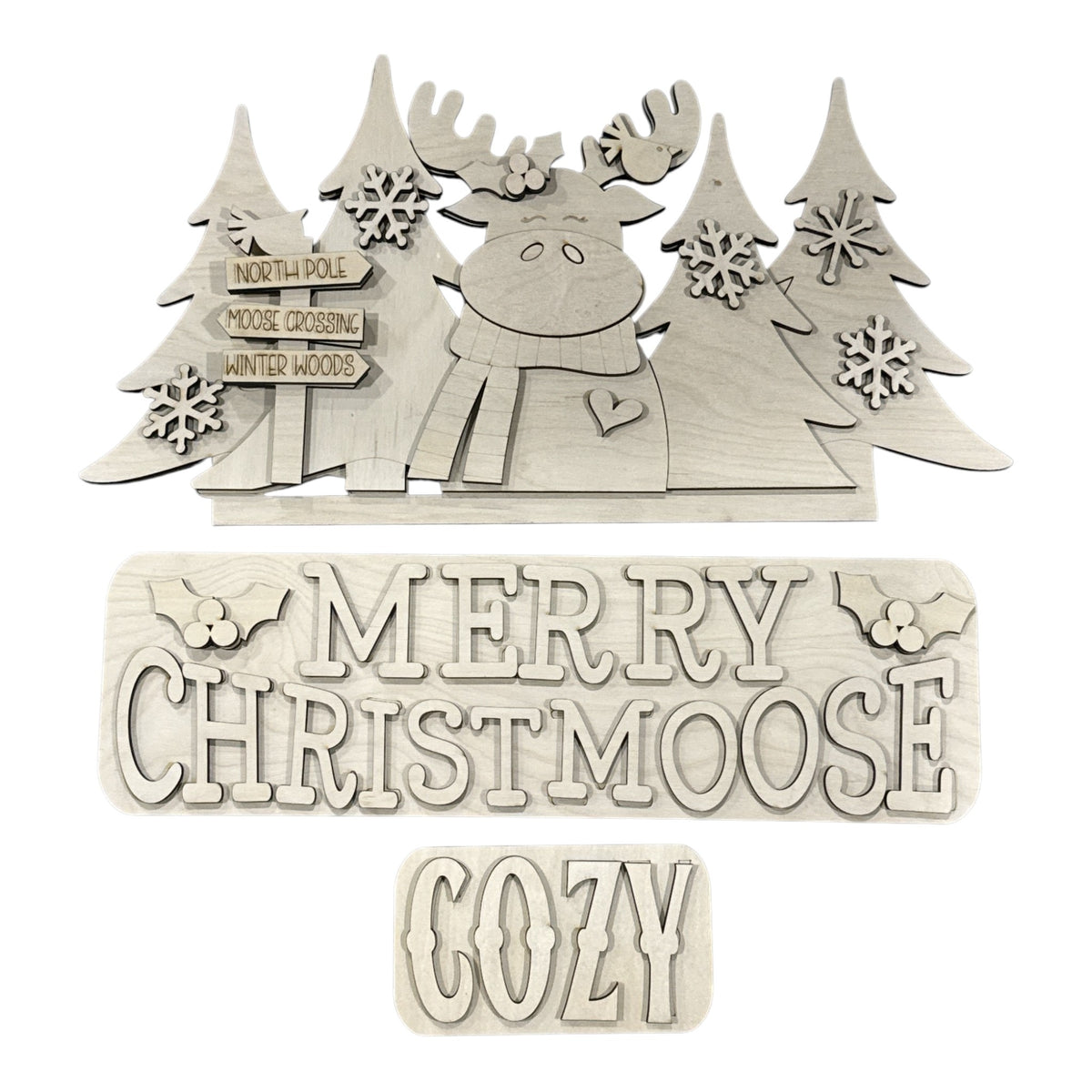 DIY 18" or 22" Merry Moosemas Truck Door Hanger