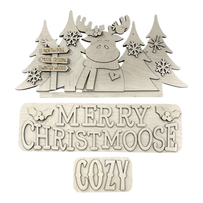 DIY 18" or 22" Merry Moosemas Truck Door Hanger