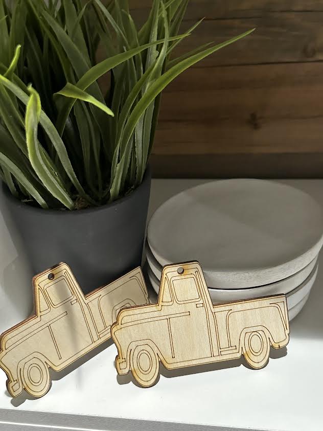 Truck Car Charm / Truck / Unfinished / Wooden Car Charms / Unfinished / DIY / Blank Charm