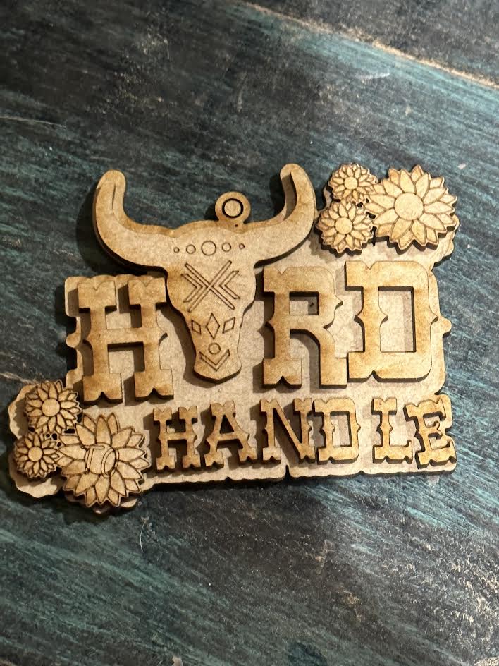 Unfinished DIY Hard to Handle Western Car charms/ Hard to handle Charm /  western car charms /  Western Charm /  Hard to Handle Bag Charm