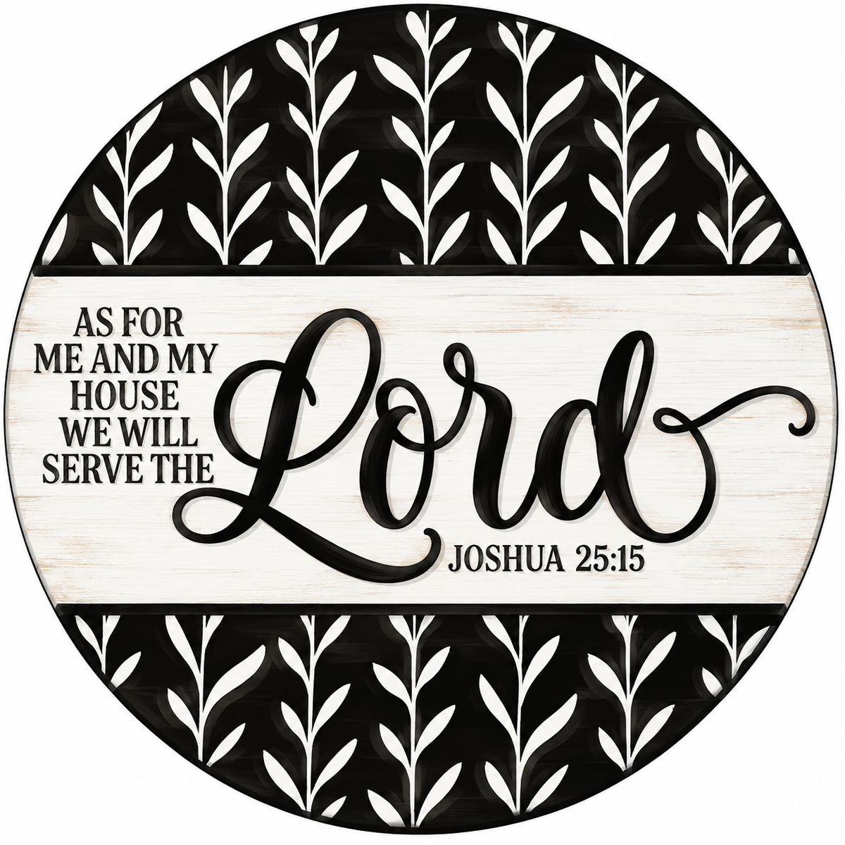 As for me and my house we will serve the lord Door Hanger Unfinished DIY (