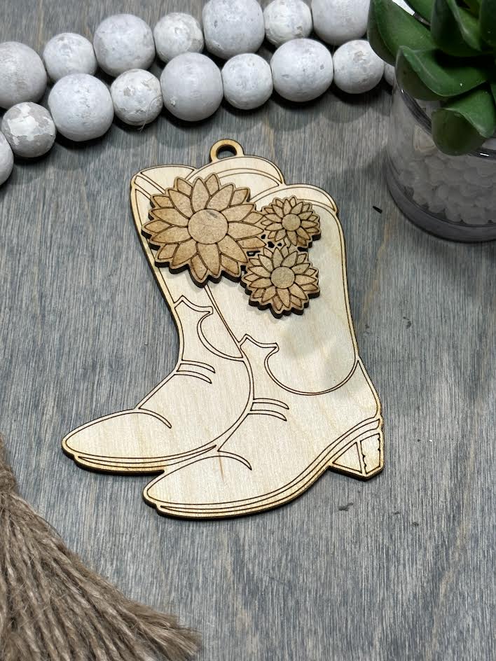 Unfinished DIY Western Boots Car charms/ Blame it on my boots /  western car charms /  Western boots Charm /  Charms