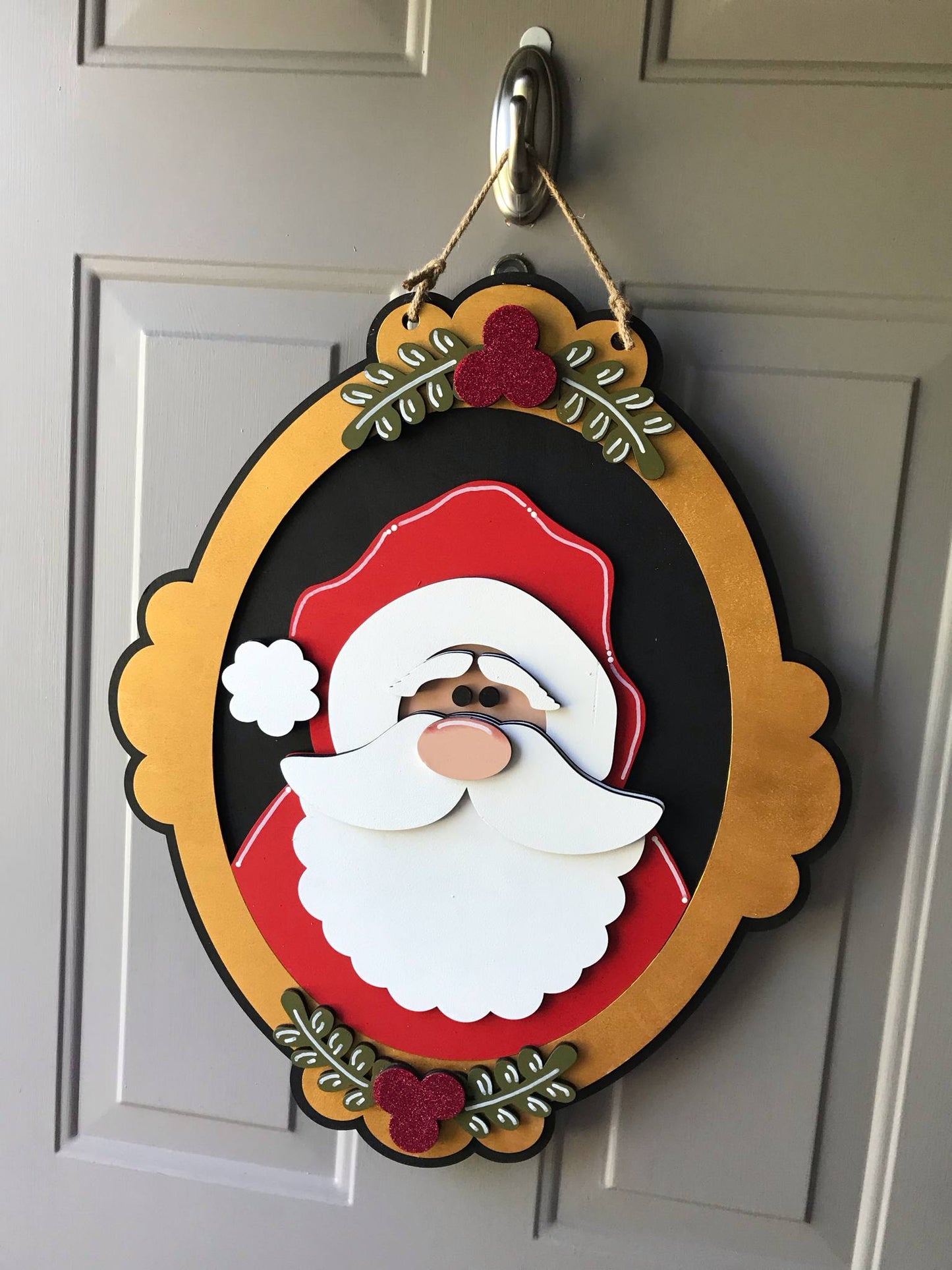 DIY Santa Claus with Frame Door Hanger