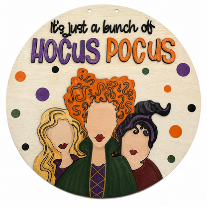 DIY Just a Bunch of  Hocus Door Hanger