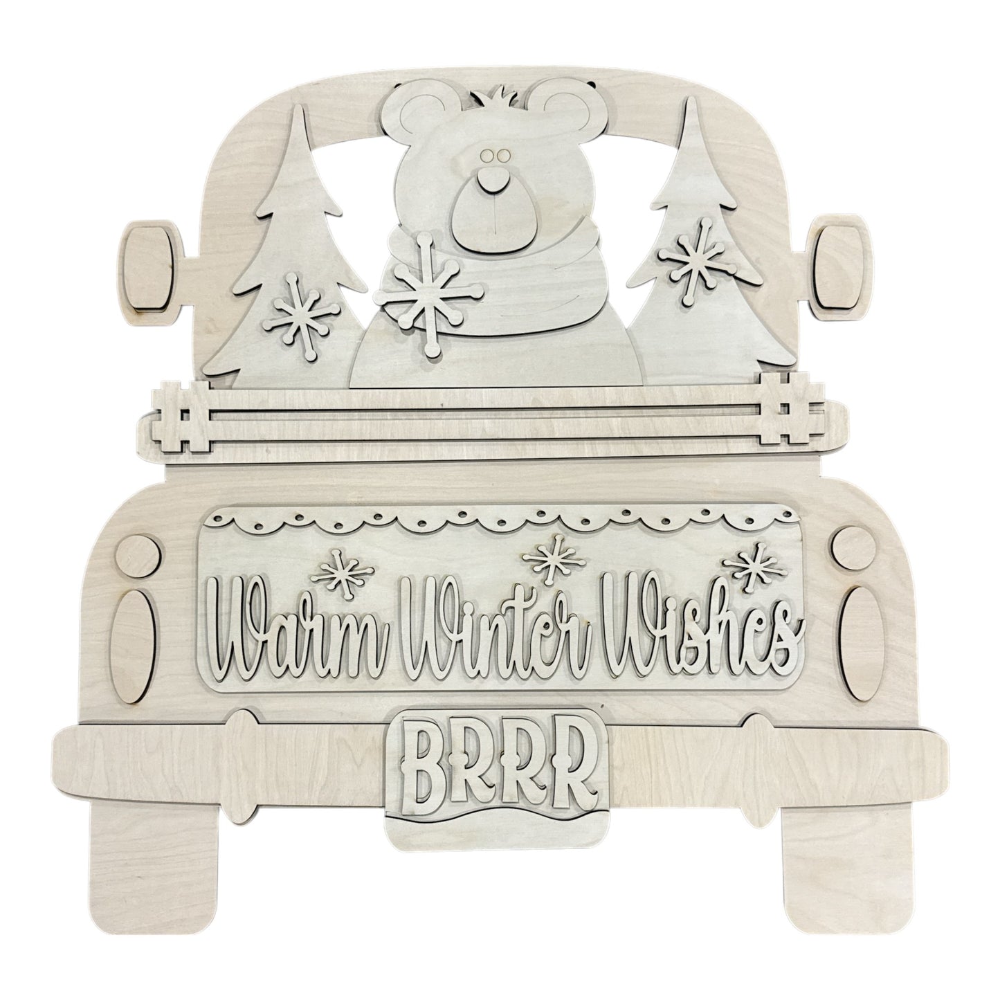 DIY 18" or 22" Warm Winter Wishes Polar Bear Trucks