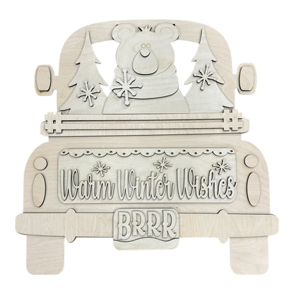 DIY 18" or 22" Warm Winter Wishes Polar Bear Trucks