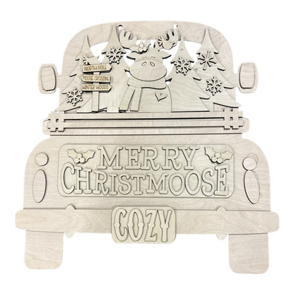DIY 18" or 22" Merry Moosemas Truck Door Hanger