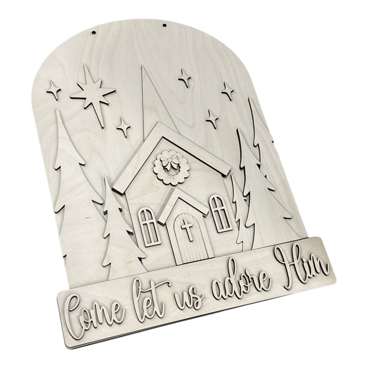 Come Let us Adore Him Arch Door Hanger DIY - DH