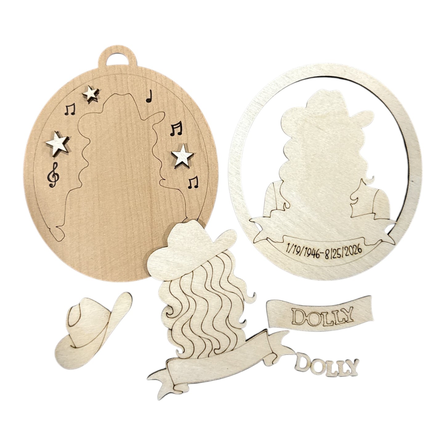 DIY Dolly Ornament, Unfinished