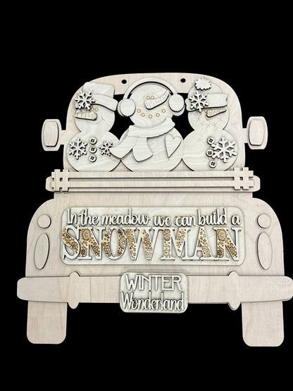 DIY 18" or 22" Three Snowman Winter Wonderland