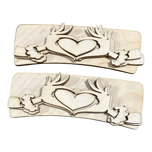 DIY Hands with Heart Clip, Unfinished