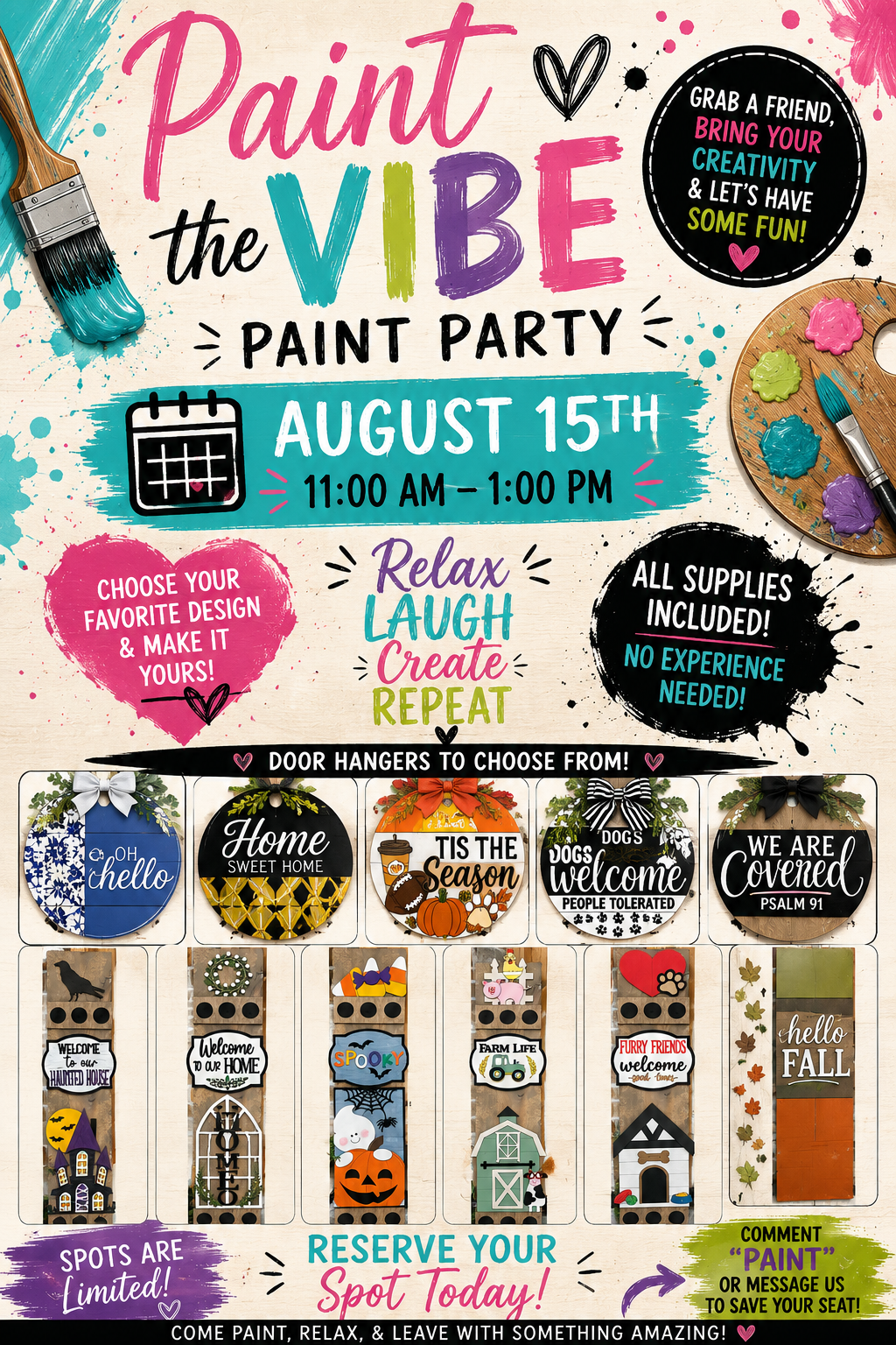PAINT PARTY • August 15