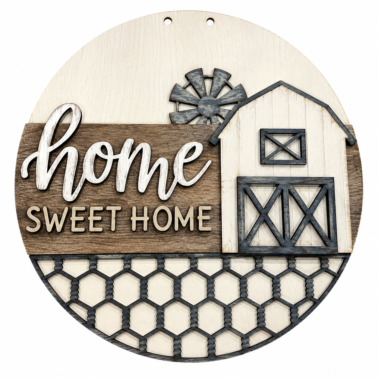DIY Home Sweet Home Barn WIndmill Door Hanger