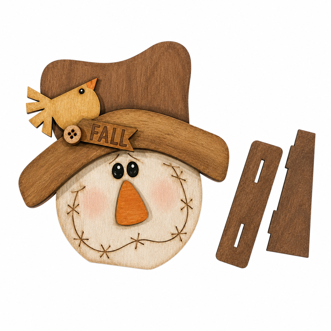 DIY Scarecrow Face Shelf Sitter