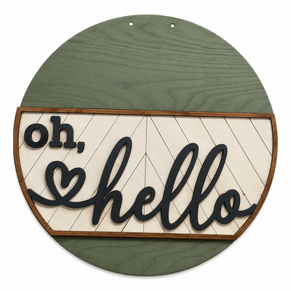 DIY Oh Hello Geometric Pattern Door Hanger, Unfinished  Door Hanger: DIY Door Hanger, Hello