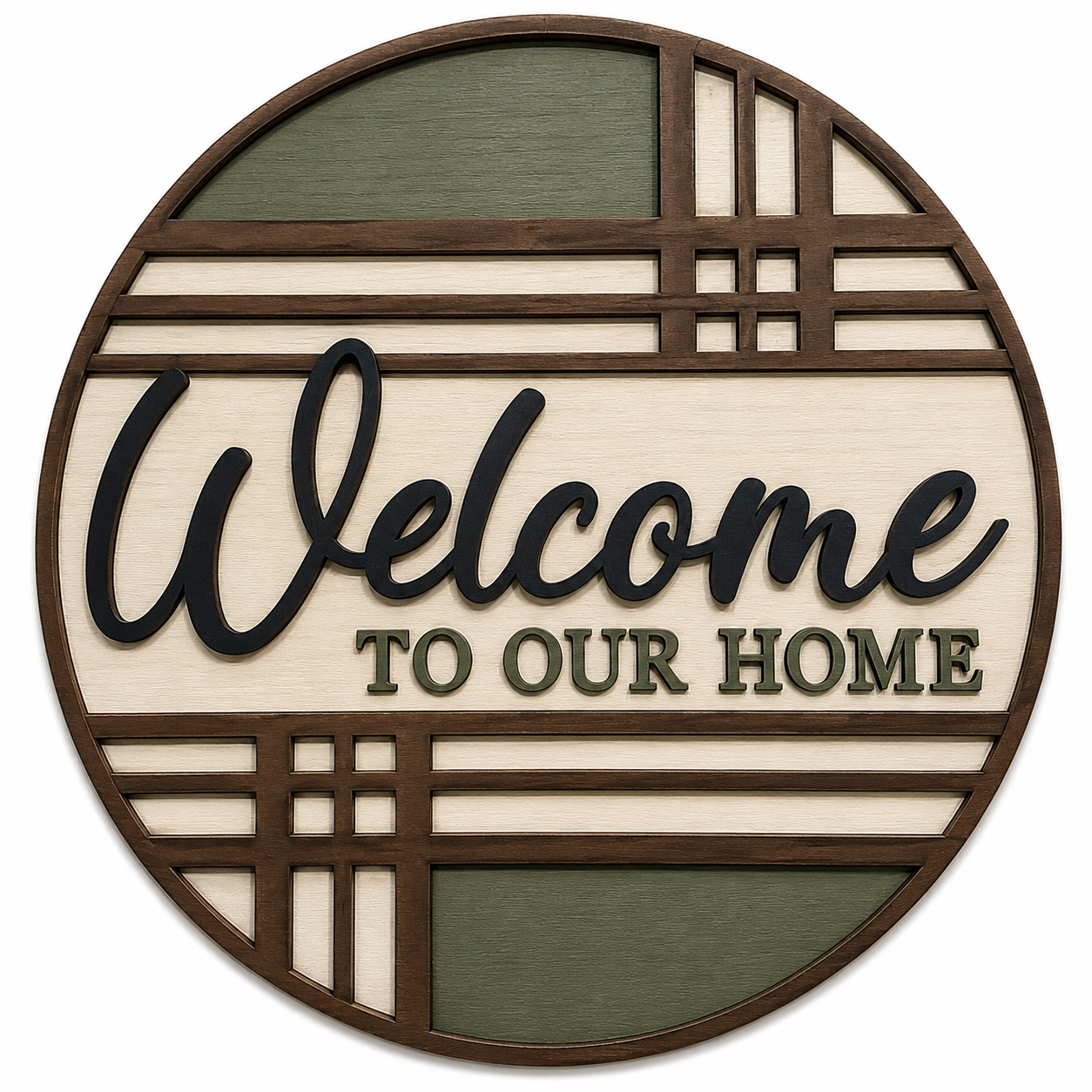 DIY Welcome to our Home Geometric Pattern Door Hanger, Unfinished  Door Hanger: DIY Door Hanger, Welcome Door hanger