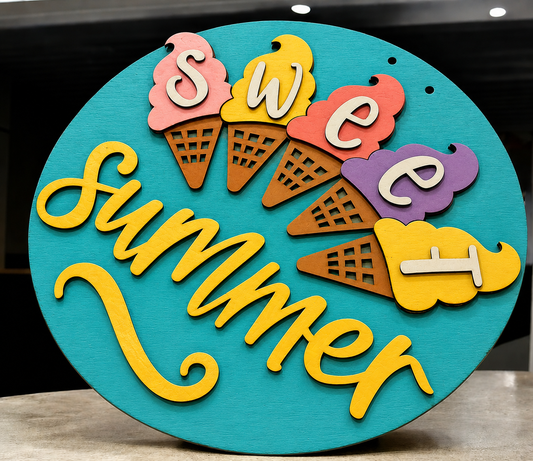SWEET SUMMER Door Hanger | UNFINISHED DOOR HANGER (Copy)