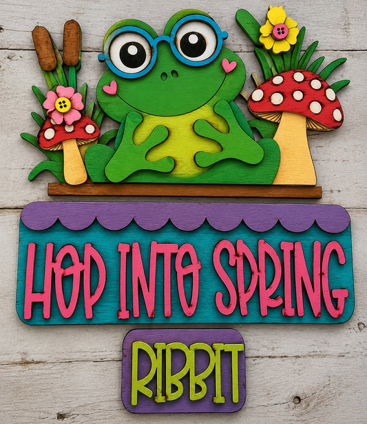 DIY Spring Frog Insert, Interchangeable