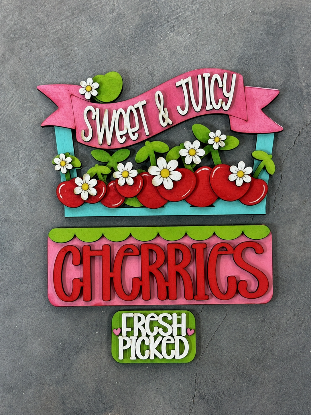 DIY Fresh Picked Cherries Truck Insert