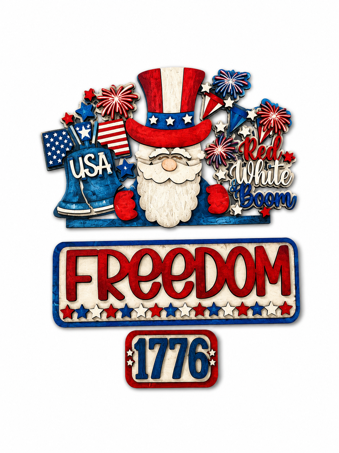 DIY 4th of July Freedom Truck Insert: Memorial Design, Decor Kit, Interchangeable Insert, 4th of July