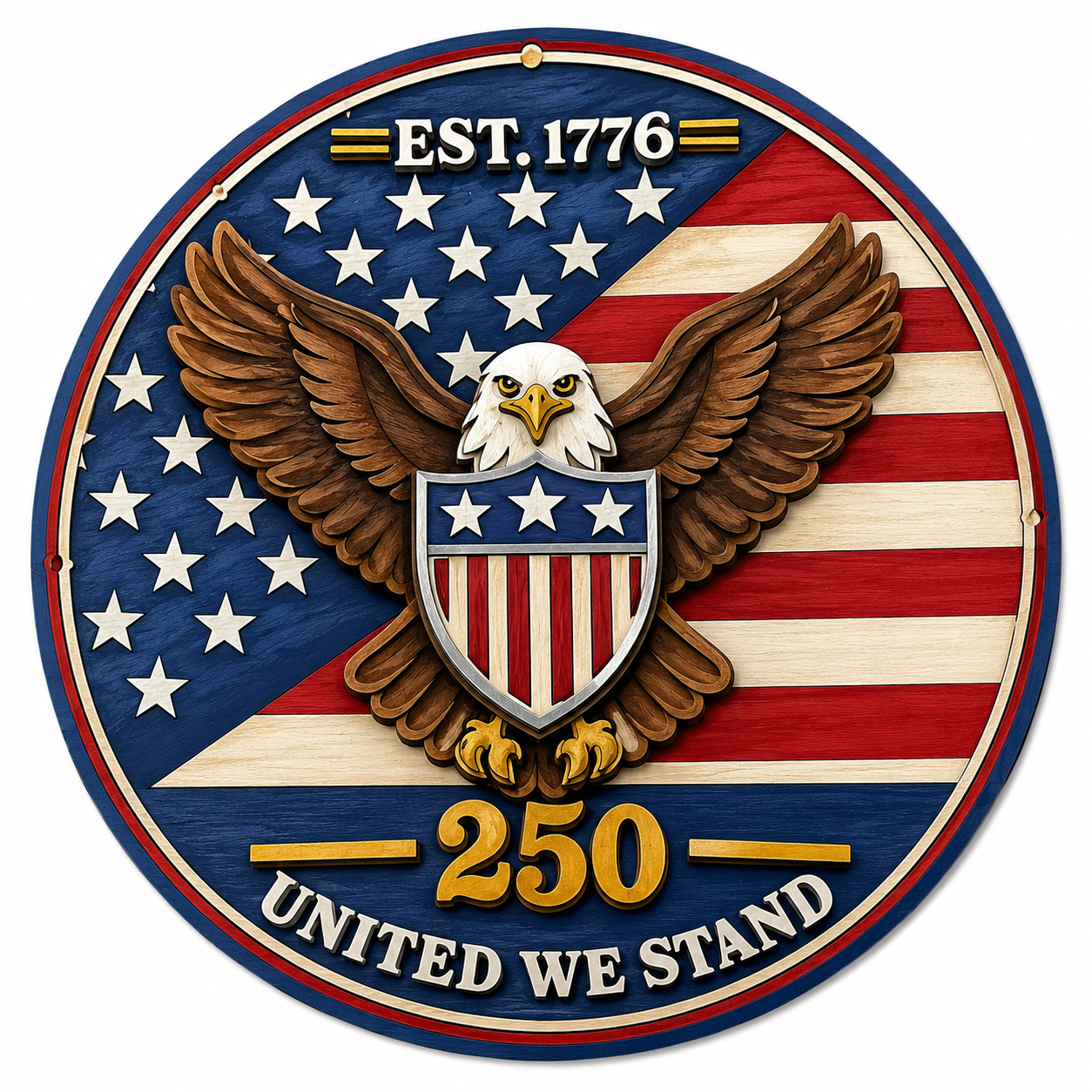 DIY America 250 Years Eagle 1776  Door hanger,