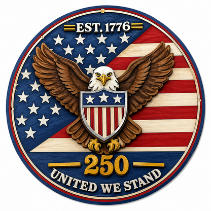 DIY America 250 Years Eagle 1776  Door hanger,