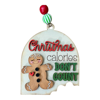 DIY Christmas Calories christmas in July Don't Count Ornaments, Unfinished Christmas