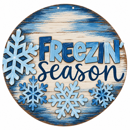 Freezin' Season Snowflakes Door Hanger DIY