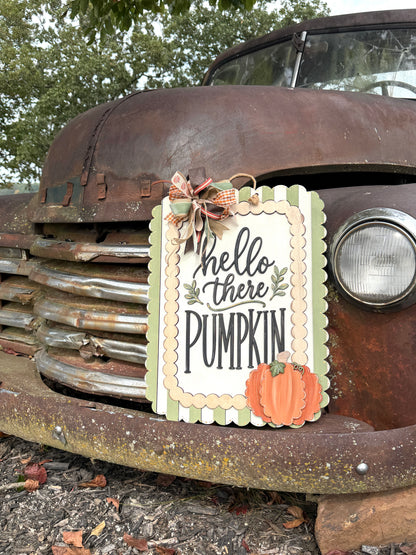 DIY Hello There Pumpkin with Scallop