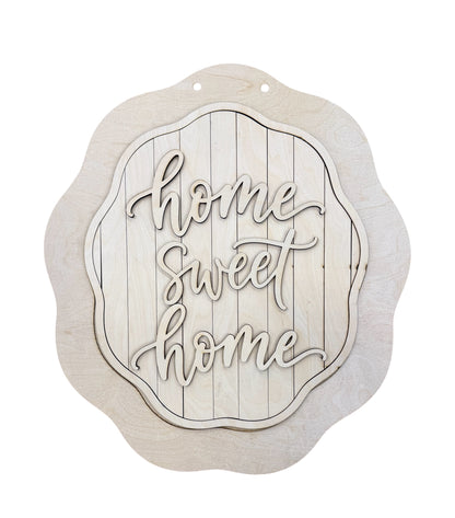 Home Sweet Home Scallop Door Hanger DIY - DH365