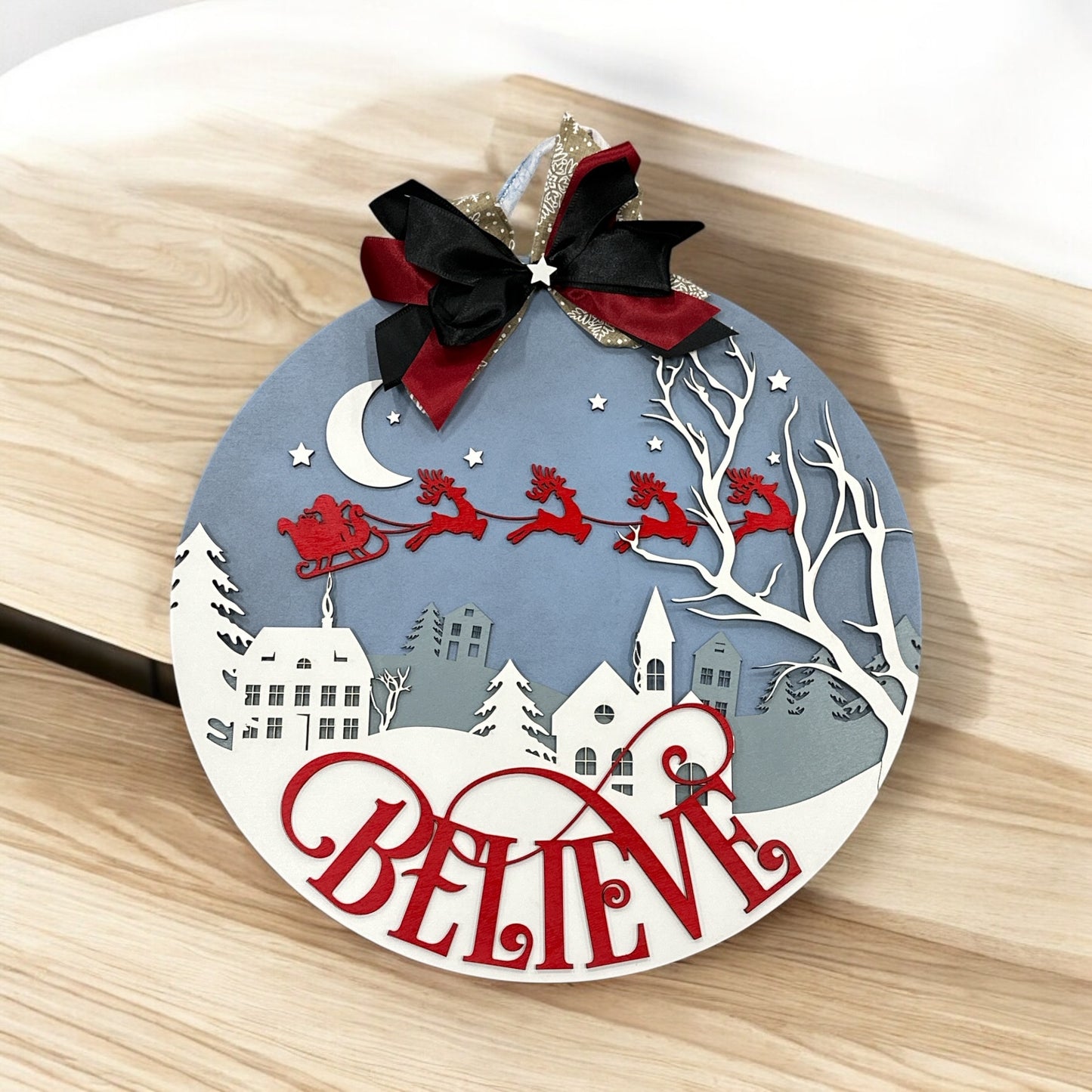 BELIEVE DOOR HANGER 18”