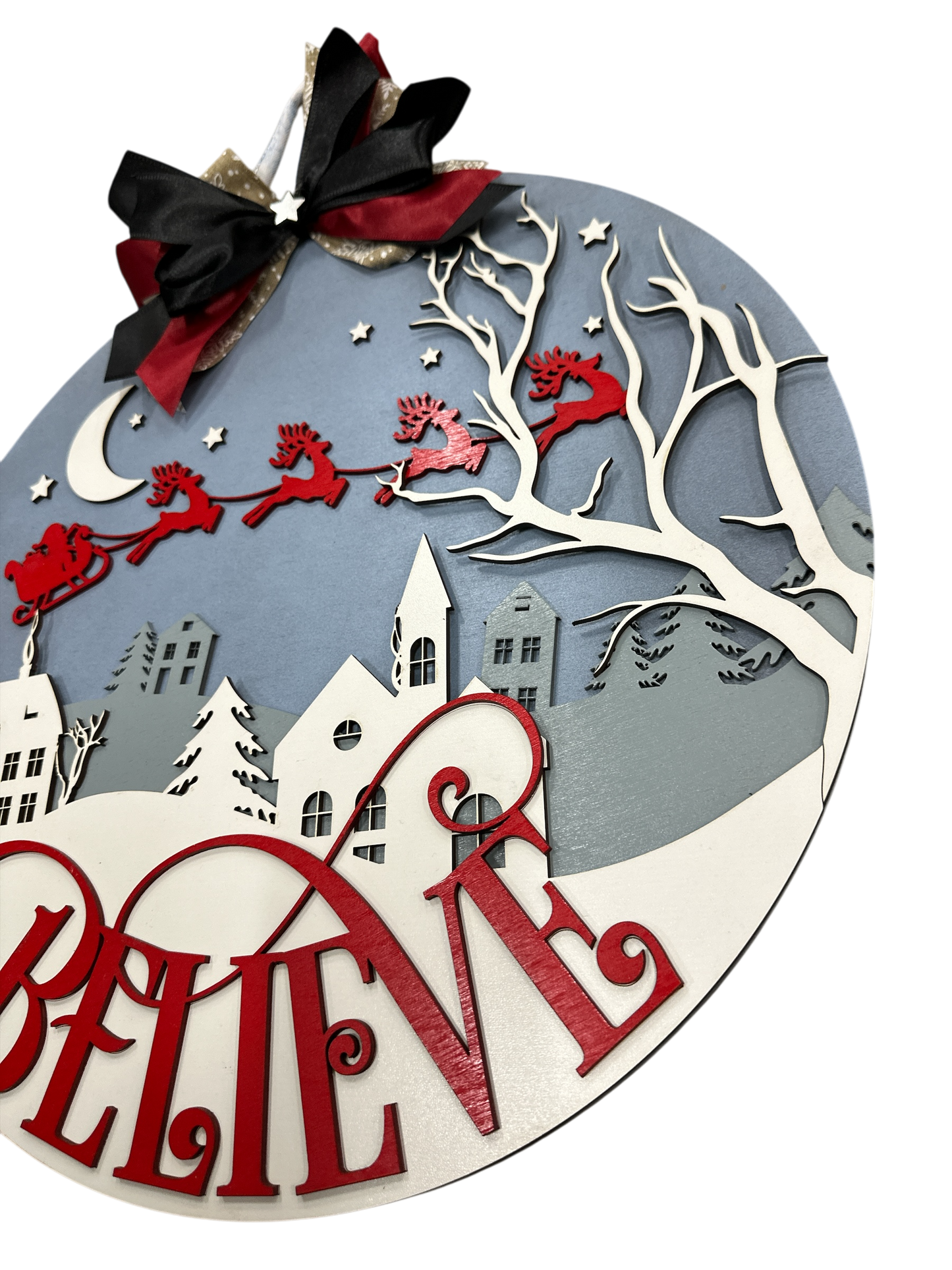 BELIEVE DOOR HANGER 18”