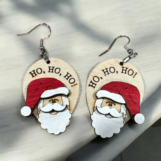 HO HO HO SANTA EARRINGS | WS