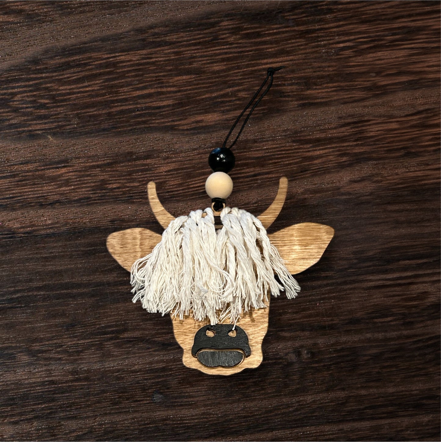 Highland Cow Car Charm