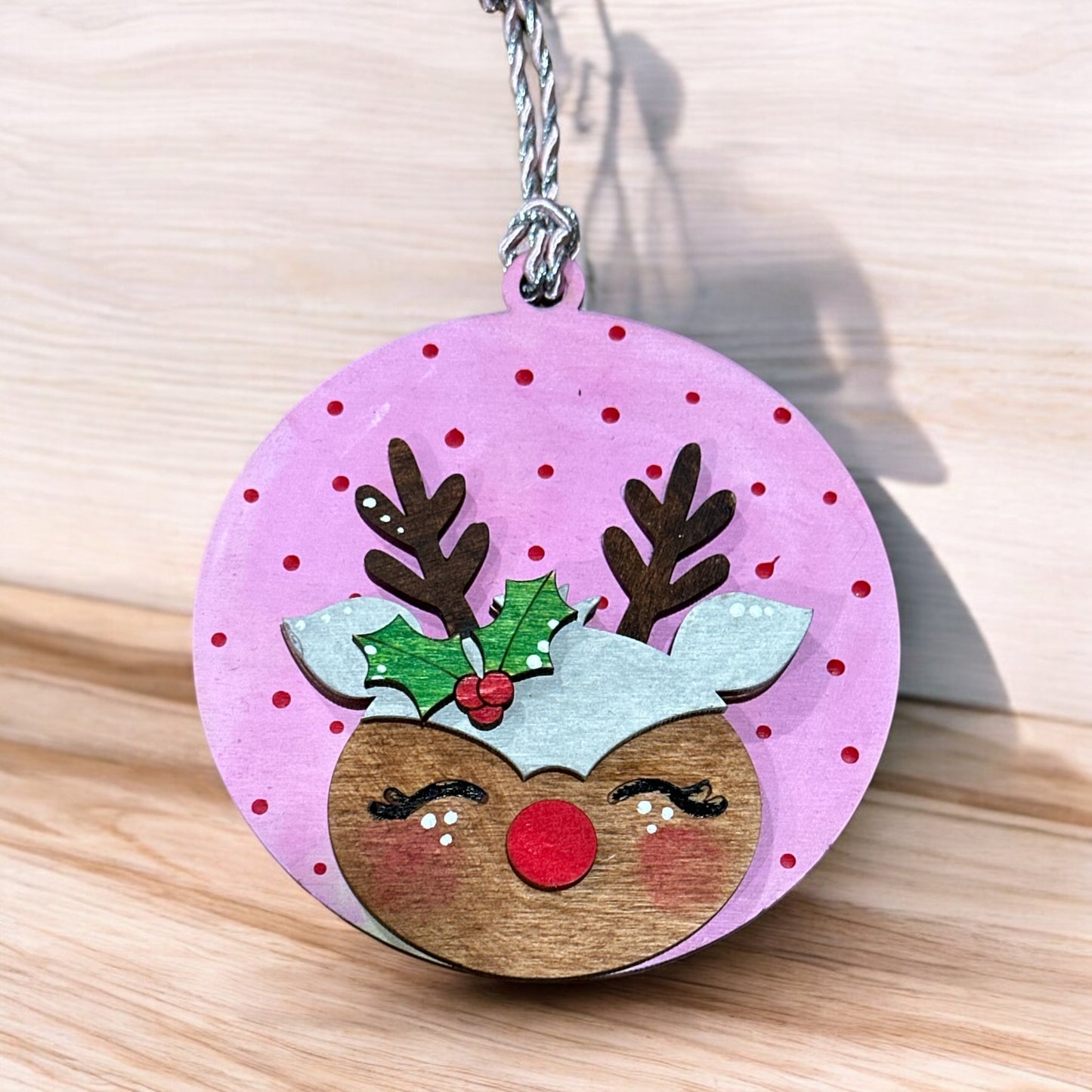 Personalize-able Reindeer Christmas Ornament