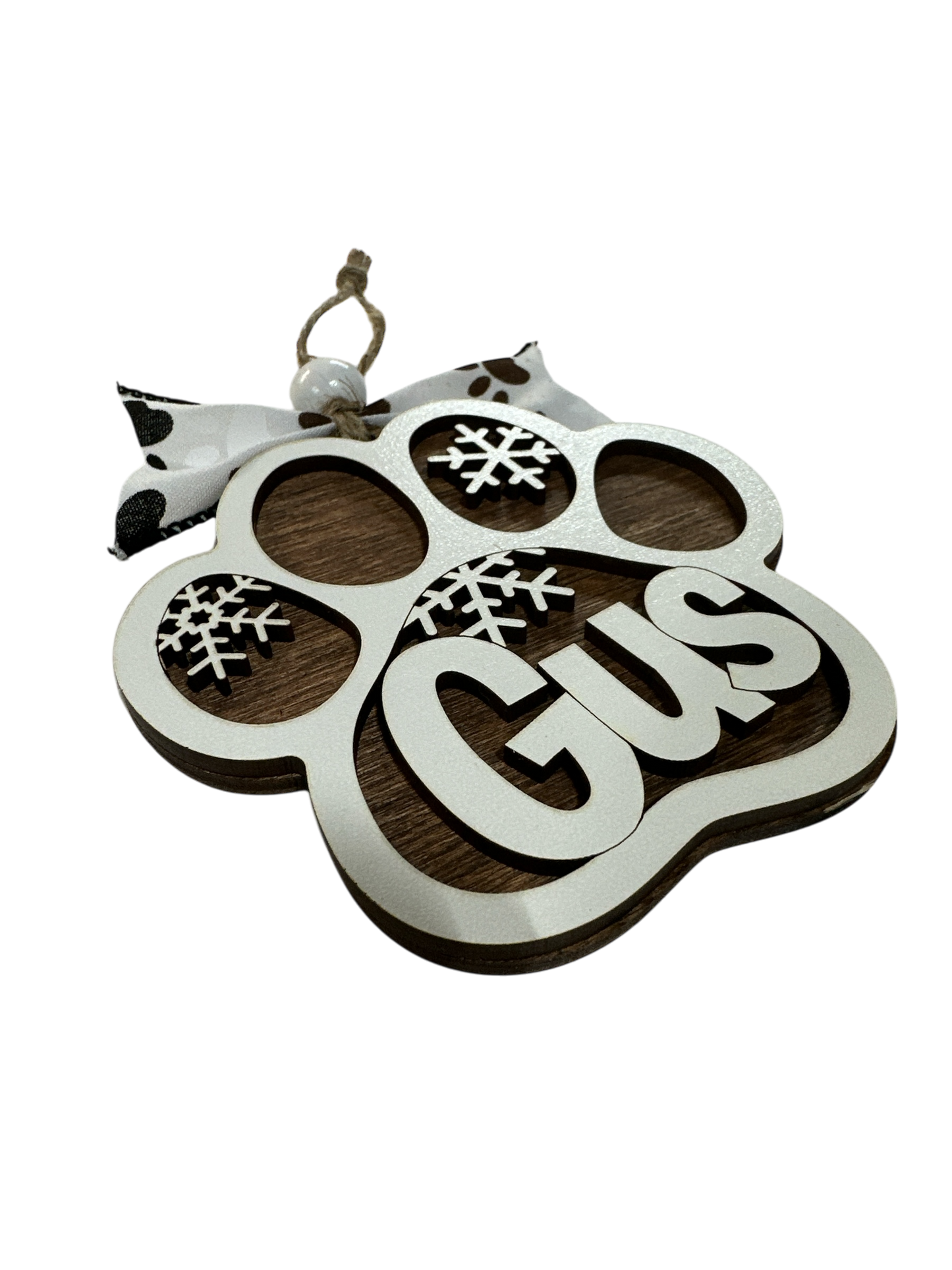 Dog Paw Ornament 4”