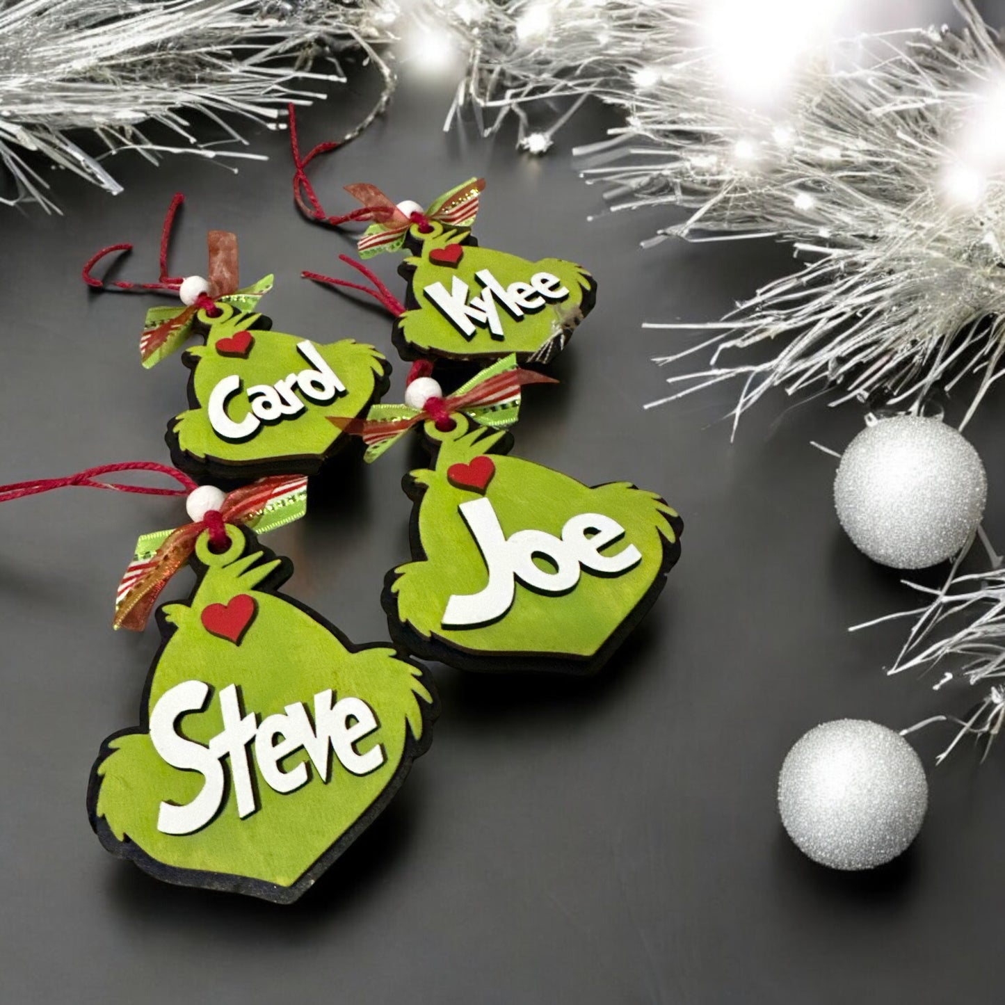 GREEN STOCKING TAG / ORNAMENT