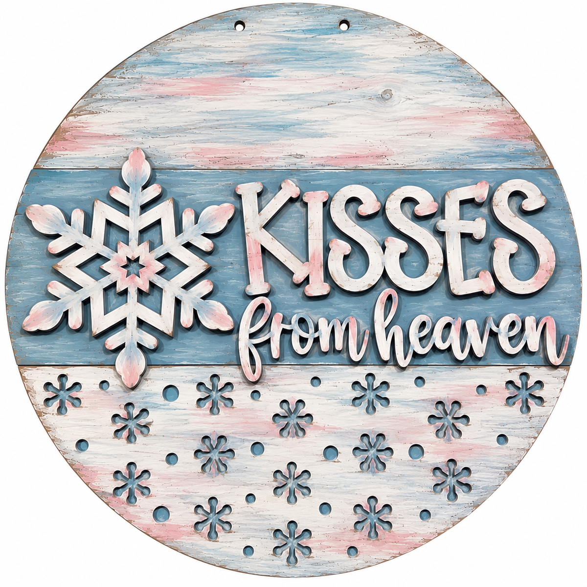 Kisses From Heaven Snowflakes Door Hanger DIY