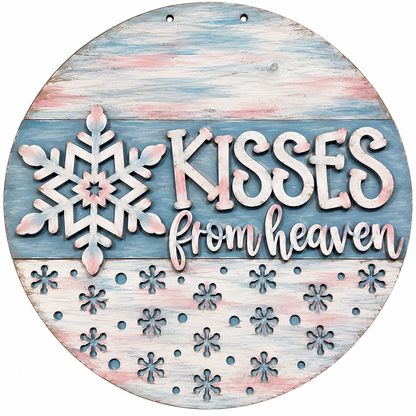 Kisses From Heaven Snowflakes Door Hanger DIY