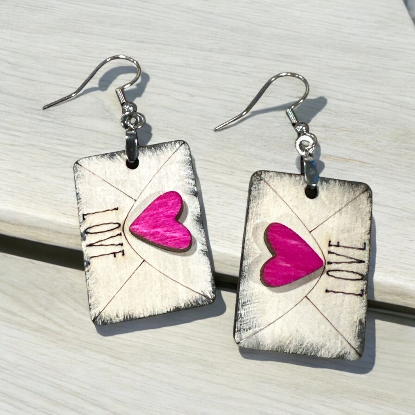 Envelope Heart Earrings