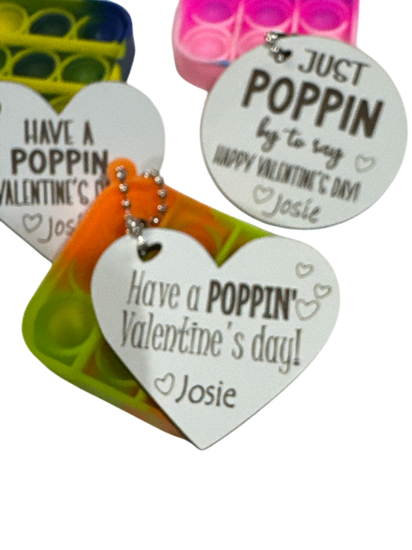 Valentine POP KEYCHAIN, Valentine Wood Card & Pop Keychain, Valentine Classroom, Classroom Gifts Personalized, Valentines Day, Kids