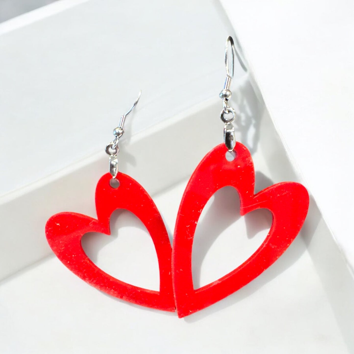 Acrylic Heart Earrings