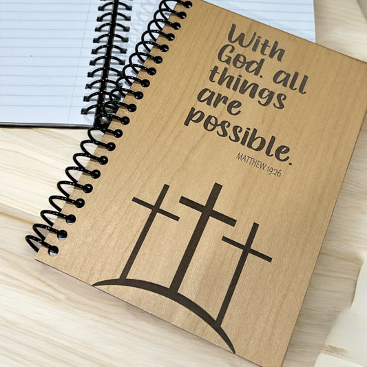 WITH GOD ALL THINGS ARE POSSIBLE - NOTEBOOK