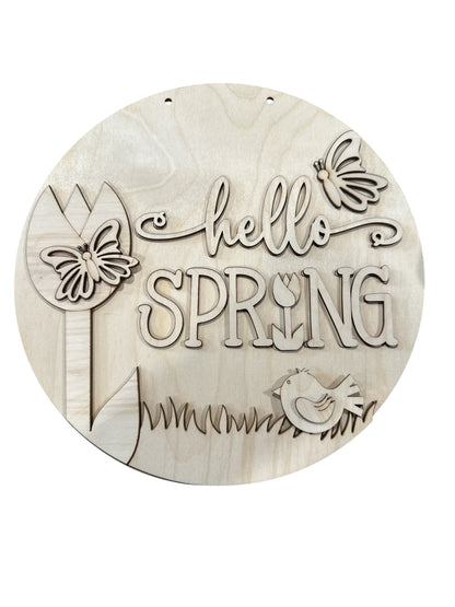 HELLO SPRING DOOR HANGER