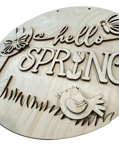 HELLO SPRING DOOR HANGER