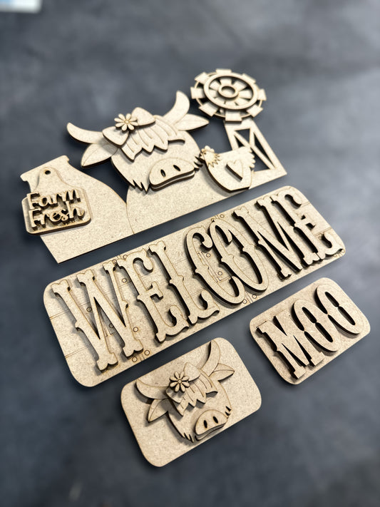 Welcome MOO | TRUCK INSERT DIY BLANK