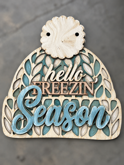 Hello Freezin Season Hat Door Hanger DIY