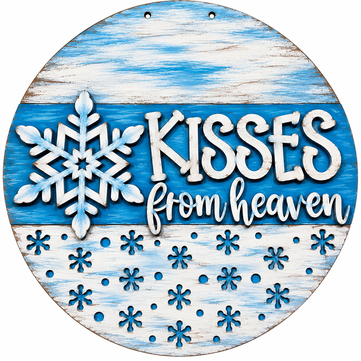 Kisses From Heaven Snowflakes Door Hanger DIY