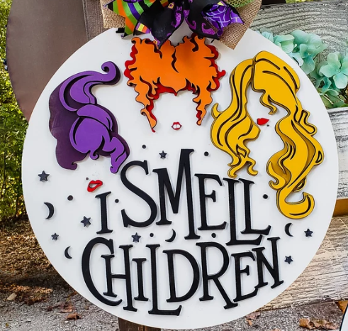 DIY I smell Children, Hocus Door Hanger